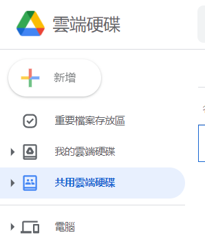 共用雲端硬碟畫面